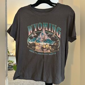 Wyoming Charcoal Graphic Tee